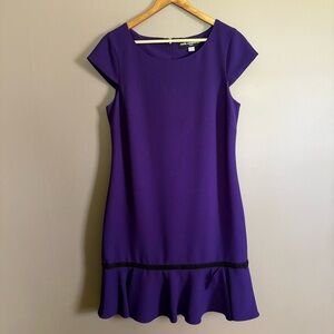 Karl Lagerfeld Paris Sheath Ruffled Hem Dress Size 10